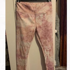 Pink multi-colored leggings